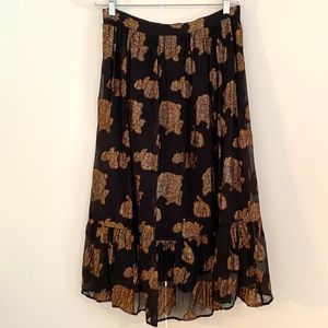 Anthropologie hi-lo shimmer skirt, size 6